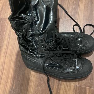 Patent leather Nike sneakers